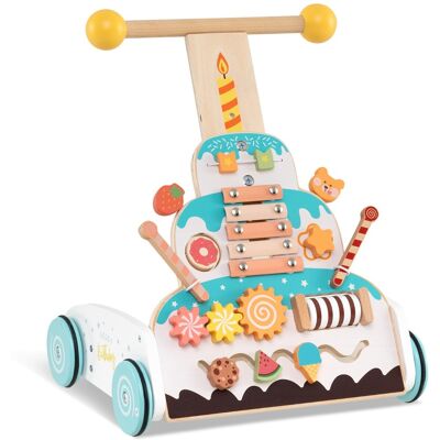 CostwayPorteur en Bois pour Bébé Porteur Pousser Réglable en Hauteur avec Centre d'Activités Xylophone Blocs Glissants pour 1 An+ Blanc - Publicité CostwayPorteur en Bois pour Bébé Porteur Pousser Réglable en Hauteur avec Centre d'Activités Xylophone Blocs Glissants pour 1 An+ Blanc - Publicité