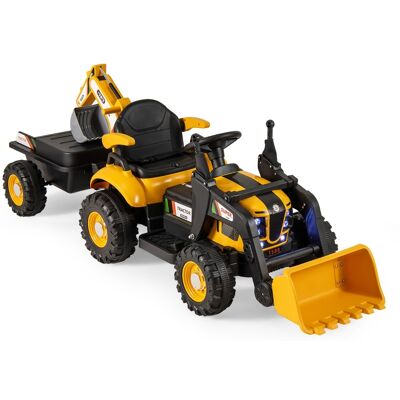 CostwayTracteur Pelleteuse et Bulldozer pour Enfants Voiture Électrique 12V avec Remorque Pelle Seau Télécommande Lumières LED pour 3+ Ans Jaune - Publicité CostwayTracteur Pelleteuse et Bulldozer pour Enfants Voiture Électrique 12V avec Remorque Pelle Seau Télécommande Lumières LED pour 3+ Ans Jaune - Publicité
