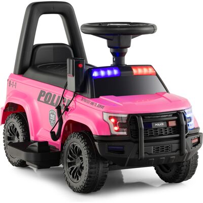 CostwayPorteur Enfants avec Mégaphone & Autocollant de Police Voiture à Pousser avec Lumières et Sonore Charge 25 kg pour 18-60 Rose - Publicité CostwayPorteur Enfants avec Mégaphone & Autocollant de Police Voiture à Pousser avec Lumières et Sonore Charge 25 kg pour 18-60 Rose - Publicité