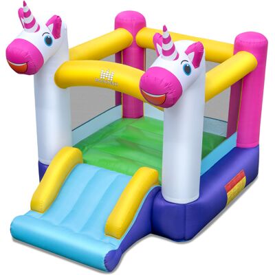 CostwayMaison Gonflable Trampoline 2 en 1 pour Enfants avec Toboggan et Aire de Saut Château Gonflable Multicolore (sans Souffleur) - Publicité CostwayMaison Gonflable Trampoline 2 en 1 pour Enfants avec Toboggan et Aire de Saut Château Gonflable Multicolore (sans Souffleur) - Publicité