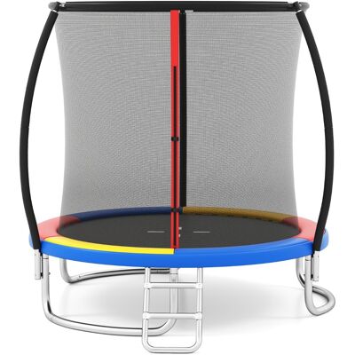 CostwayTrampoline Extérieur 244CM Trampoline Récréatif Robuste avec Filet de Sécurité Échelle et Cadre en Acier Galvanisé Antirouille Multicoloré - Publicité CostwayTrampoline Extérieur 244CM Trampoline Récréatif Robuste avec Filet de Sécurité Échelle et Cadre en Acier Galvanisé Antirouille Multicoloré - Publicité