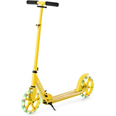 CostwayTrottinette Enfant Pliable avec 2 Roues Clignotantes&Guidon Réglable Trottinette Freestyle avec Plateforme Antidérapante Charge 110kg Jaune - Publicité CostwayTrottinette Enfant Pliable avec 2 Roues Clignotantes&Guidon Réglable Trottinette Freestyle avec Plateforme Antidérapante Charge 110kg Jaune - Publicité