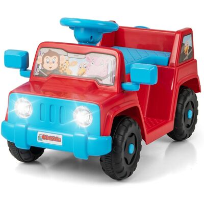 CostwayVoiture Électrique pour Enfant 6V Voiture Porteur avec Effets Sonores Démarrage à un Bouton Gobelet de Rangement Lumières LED Rouge - Publicité CostwayVoiture Électrique pour Enfant 6V Voiture Porteur avec Effets Sonores Démarrage à un Bouton Gobelet de Rangement Lumières LED Rouge - Publicité