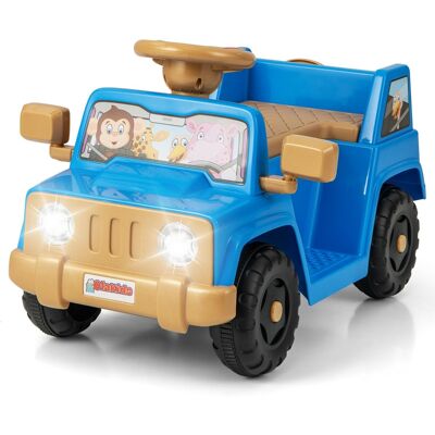 CostwayVoiture Électrique pour Enfant 6V Voiture Porteur avec Effets Sonores Démarrage à un Bouton Gobelet de Rangement Lumières LED Bleu - Publicité CostwayVoiture Électrique pour Enfant 6V Voiture Porteur avec Effets Sonores Démarrage à un Bouton Gobelet de Rangement Lumières LED Bleu - Publicité