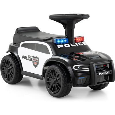 CostwayVoiture de Police Électrique à Conduire pour Enfants Voiture à Glissière avec Lumières Clignotantes Musique Sirène pour 18+ Mois Noir - Publicité CostwayVoiture de Police Électrique à Conduire pour Enfants Voiture à Glissière avec Lumières Clignotantes Musique Sirène pour 18+ Mois Noir - Publicité