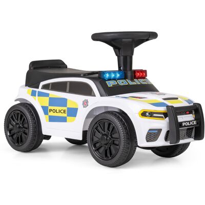 CostwayVoiture de Police Électrique à Conduire pour Enfants Voiture à Glissière avec Lumières Clignotantes Musique Sirène pour 18+ Mois Blanc - Publicité CostwayVoiture de Police Électrique à Conduire pour Enfants Voiture à Glissière avec Lumières Clignotantes Musique Sirène pour 18+ Mois Blanc - Publicité
