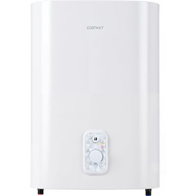 Costway25L Chauffe-Eau Électrique 1300W/2000W avec Double Réservoir Température 30-75 Élément Chauffant à Sec Montage Vertical/Horizontal Blanc - Publicité Costway25L Chauffe-Eau Électrique 1300W/2000W avec Double Réservoir Température 30-75 Élément Chauffant à Sec Montage Vertical/Horizontal Blanc - Publicité