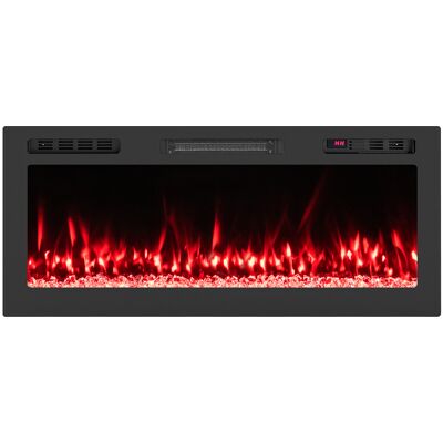 CostwayCheminée électrique 42 mm 750W/1500W 12 couleurs & Timer Cheminée compatible avec Alexa et Google Assistant Chauffage/Mur intégré avec APP - Publicité CostwayCheminée électrique 42 mm 750W/1500W 12 couleurs & Timer Cheminée compatible avec Alexa et Google Assistant Chauffage/Mur intégré avec APP - Publicité