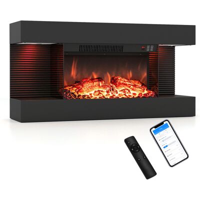 CostwayCheminée Électrique 750/1500 W Puissance de Chauffage Cheminée Électrique Murale Flammes 12 Couleurs & Crépitement Télécommande Noir - Publicité CostwayCheminée Électrique 750/1500 W Puissance de Chauffage Cheminée Électrique Murale Flammes 12 Couleurs & Crépitement Télécommande Noir - Publicité