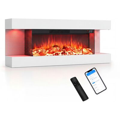 CostwayCheminée Électrique 750/1500 W Puissance de Chauffage Cheminée Électrique Murale Flammes 12 Couleurs&Crépitement Télécommande Blanc - Publicité CostwayCheminée Électrique 750/1500 W Puissance de Chauffage Cheminée Électrique Murale Flammes 12 Couleurs&Crépitement Télécommande Blanc - Publicité
