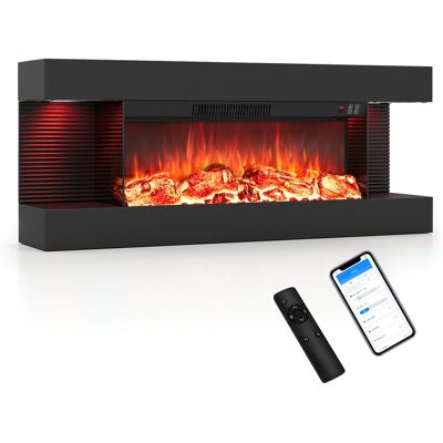 CostwayCheminée Électrique Puissance de Chauffage 750/1500 W Cheminée Électrique Murale Flammes 12 Couleurs & Crépitement Télécommande Noir - Publicité CostwayCheminée Électrique Puissance de Chauffage 750/1500 W Cheminée Électrique Murale Flammes 12 Couleurs & Crépitement Télécommande Noir - Publicité