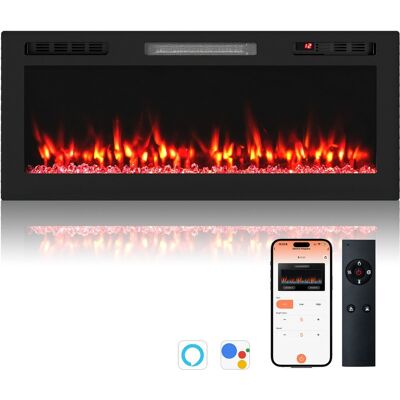 CostwayCheminée Compatible avec Alexa et Google Assistant Chauffage Encastré ou Mural 750W/1500W avec APP & Télécommande 12 Couleurs Noir - Publicité CostwayCheminée Compatible avec Alexa et Google Assistant Chauffage Encastré ou Mural 750W/1500W avec APP & Télécommande 12 Couleurs Noir - Publicité