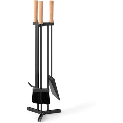 CostwayEnsemble d'Outils de Cheminée 4 Pièces Kit Robuste en Métal avec Tisonnier Pelle Brosse&Support de Base Outils pour Bois de Chauffage Noir - Publicité CostwayEnsemble d'Outils de Cheminée 4 Pièces Kit Robuste en Métal avec Tisonnier Pelle Brosse&Support de Base Outils pour Bois de Chauffage Noir - Publicité
