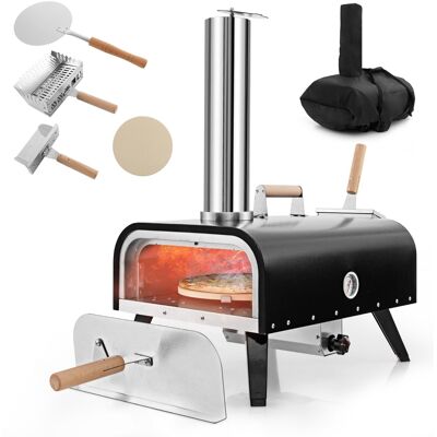 CostwayFour à Pizza Extérieur Portable en Acier Inoxydable avec Pierre à Pizza de 30 cm Poêle à Pizza à Granulés de Bois à 3 Couches - Publicité CostwayFour à Pizza Extérieur Portable en Acier Inoxydable avec Pierre à Pizza de 30 cm Poêle à Pizza à Granulés de Bois à 3 Couches - Publicité
