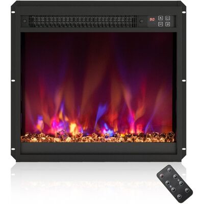 CostwayInsert de Cheminée Électrique 18" Chauffage Cheminée Encastré 1500W avec Télécommande Minuterie 0,5-9H Couleur de Flamme Noir - Publicité CostwayInsert de Cheminée Électrique 18" Chauffage Cheminée Encastré 1500W avec Télécommande Minuterie 0,5-9H Couleur de Flamme Noir - Publicité