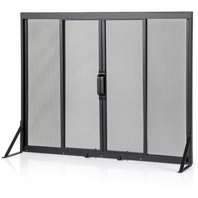 CostwayÉcran de Foyer avec Portes Coulissantes Protection Indépendante Contre Étincelles avec Cadre de Support Triangulaire Panneau 89 x 72 CM Noir - Publicité CostwayÉcran de Foyer avec Portes Coulissantes Protection Indépendante Contre Étincelles avec Cadre de Support Triangulaire Panneau 89 x 72 CM Noir - Publicité