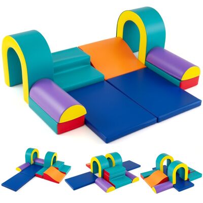 CostwayEnsemble de 10 Pièces de Blocs d'Escalade en Mousse Cuir Artificiel pour Ramper Escalader et Glisser Ensemble d'Escalade pour 1+ An Vert - Publicité CostwayEnsemble de 10 Pièces de Blocs d'Escalade en Mousse Cuir Artificiel pour Ramper Escalader et Glisser Ensemble d'Escalade pour 1+ An Vert - Publicité