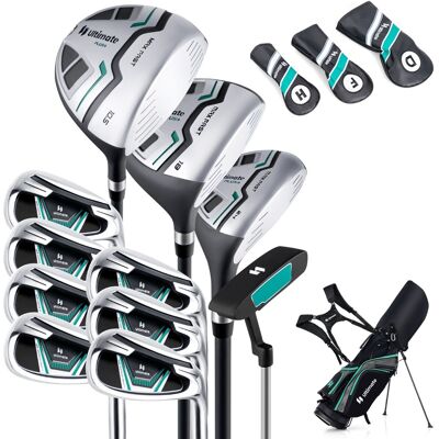 CostwayClubs de Golf pour Hommes Incluant Driver 460CC #1 Bois de Parcours #3 Hybride #5 Fers #5 #6 #7 #8 #9 #P #S Putter & Sac Trépied Vert - Publicité CostwayClubs de Golf pour Hommes Incluant Driver 460CC #1 Bois de Parcours #3 Hybride #5 Fers #5 #6 #7 #8 #9 #P #S Putter & Sac Trépied Vert - Publicité