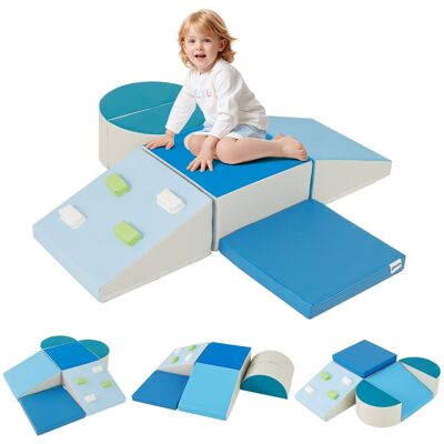 Costway Blocs d'Escalade en Mousse - Blanc, Bleu - Jouets pour Enfants - Publicité Costway Blocs d'Escalade en Mousse - Blanc, Bleu - Jouets pour Enfants - Publicité