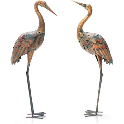 CostwayStatue de Grue Debout Lot de 2 pour Jardin Cadre en Métal Imperméable Plumes de Couleur Dégradée Animaux Realiste - Publicité CostwayStatue de Grue Debout Lot de 2 pour Jardin Cadre en Métal Imperméable Plumes de Couleur Dégradée Animaux Realiste - Publicité