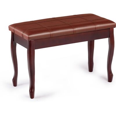 CostwayBanquette pour Piano avec Coussin en Cuir Rembourré Confortable et Compartiment de Rangement Marron - Publicité CostwayBanquette pour Piano avec Coussin en Cuir Rembourré Confortable et Compartiment de Rangement Marron - Publicité