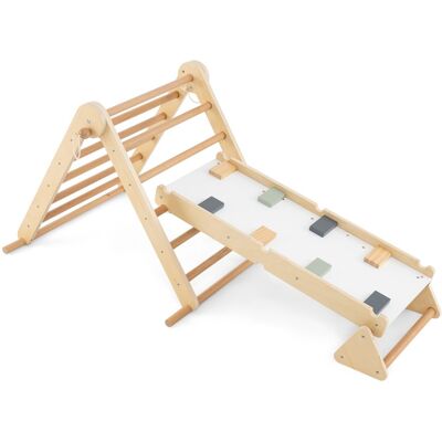 CostwayJeu d'Escalade en Triangle Pikler 3 en 1 Jouets Montessori avec Rampe à Double Face et Triangle d'Escalade Ajustable pour 3+ Ans Naturel - Publicité CostwayJeu d'Escalade en Triangle Pikler 3 en 1 Jouets Montessori avec Rampe à Double Face et Triangle d'Escalade Ajustable pour 3+ Ans Naturel - Publicité