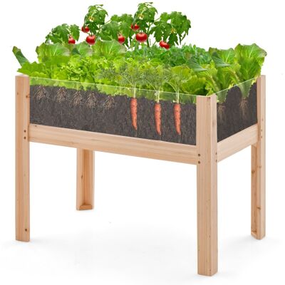CostwayJardinière Surélevée en Bois Trous de Drainage Panneaux Acryliques Transparent Légumes Herbes Fleurs Capacité de 130 L Naturel - Publicité CostwayJardinière Surélevée en Bois Trous de Drainage Panneaux Acryliques Transparent Légumes Herbes Fleurs Capacité de 130 L Naturel - Publicité