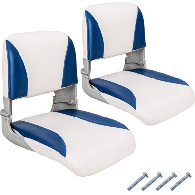 CostwaySiège de Bateau Rembourrée Rabattable Lot de 2 Siège de Pêche en Eponge Haute Densité avec 4 Boulons Housse en PVC Imperméable Bleu - Publicité CostwaySiège de Bateau Rembourrée Rabattable Lot de 2 Siège de Pêche en Eponge Haute Densité avec 4 Boulons Housse en PVC Imperméable Bleu - Publicité