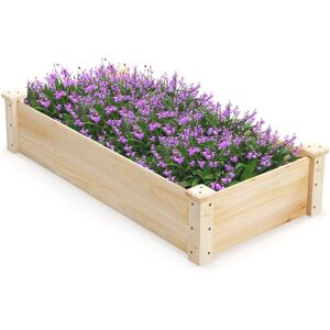 CostwayJardinière Surélevée Carré en Bois de Sapin Base Ouverte 120 x 61 x 25,5cm Lit de Jardin Facile à Assembler pour Culture Fruits Légumes - Publicité CostwayJardinière Surélevée Carré en Bois de Sapin Base Ouverte 120 x 61 x 25,5cm Lit de Jardin Facile à Assembler pour Culture Fruits Légumes - Publicité