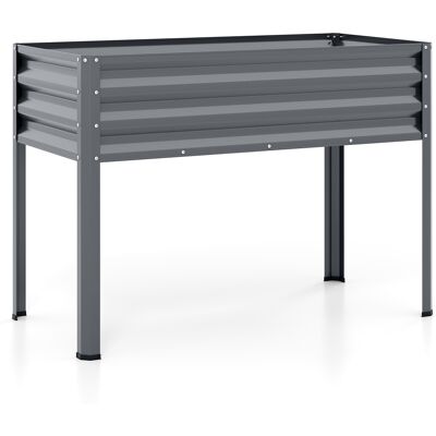 CostwayJardiniere Exterieur en Métal 142 L Carré Potager sur Pied 112 x 55 x 81 cm avec Trous de Drainage pour Balcon Terrasse Cour Jardin Gris - Publicité CostwayJardiniere Exterieur en Métal 142 L Carré Potager sur Pied 112 x 55 x 81 cm avec Trous de Drainage pour Balcon Terrasse Cour Jardin Gris - Publicité