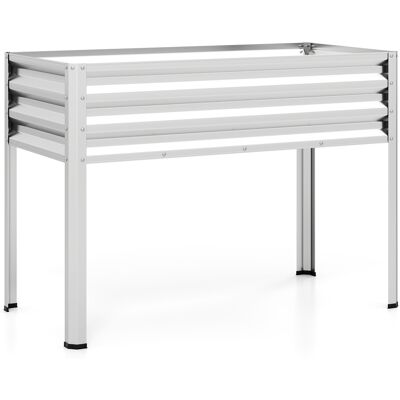 CostwayJardiniere Exterieur en Métal 142 L Carré Potager sur Pied 112 x 55 x 81 cm avec Trous de Drainage pour Balcon Terrasse Cour Jardin Argent - Publicité CostwayJardiniere Exterieur en Métal 142 L Carré Potager sur Pied 112 x 55 x 81 cm avec Trous de Drainage pour Balcon Terrasse Cour Jardin Argent - Publicité