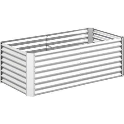 CostwayJardiniere en Acier Galvanisé Carré Potager en Métal sans Fond pour Balcon Terrasse Cour Jardin Bac à Fleurs 182 x 94 x 60,5 cm Argent - Publicité CostwayJardiniere en Acier Galvanisé Carré Potager en Métal sans Fond pour Balcon Terrasse Cour Jardin Bac à Fleurs 182 x 94 x 60,5 cm Argent - Publicité