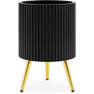 CostwayPot de Fleur Exterieur sur Pied en Métal Cache-Pot Noir Texturé avec Trou de Drainage et Patins Réglables Grand Bac Plantes Noir - Publicité CostwayPot de Fleur Exterieur sur Pied en Métal Cache-Pot Noir Texturé avec Trou de Drainage et Patins Réglables Grand Bac Plantes Noir - Publicité