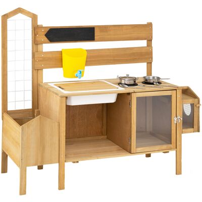 CostwayCuisine en Bois Enfant Jeu Imitation de Cuisine avec Jardinière & Treillage Cage à Oiseaux Amovible Évier pour 3+ Ans Naturel - Publicité CostwayCuisine en Bois Enfant Jeu Imitation de Cuisine avec Jardinière & Treillage Cage à Oiseaux Amovible Évier pour 3+ Ans Naturel - Publicité