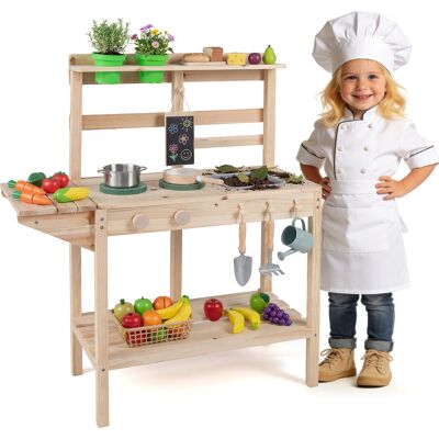 CostwayEnsemble de Cuisine en Bois Jeux d Imitation pour Enfants avec Cuisinières Évier Boutons Rotatifs & Tableau Noir pour 3+ Ans Naturel - Publicité CostwayEnsemble de Cuisine en Bois Jeux d Imitation pour Enfants avec Cuisinières Évier Boutons Rotatifs & Tableau Noir pour 3+ Ans Naturel - Publicité