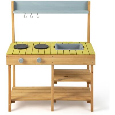 CostwayCuisine en Bois pour Boue Cuisine de Jeu Extérieure avec 3 Crochets Suspendus 2 Plaques de Cuisson Évier Amovible pour 3 Ans+ Naturel - Publicité CostwayCuisine en Bois pour Boue Cuisine de Jeu Extérieure avec 3 Crochets Suspendus 2 Plaques de Cuisson Évier Amovible pour 3 Ans+ Naturel - Publicité