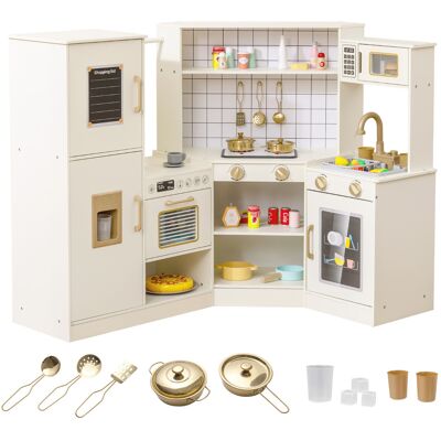 CostwayCuisine de Jeu en Bois pour Enfants Coin Cuisine de Jeu d'Imitation avec Distributeur de Glace Plaques Four Micro-Ondes pour 3+ Ans Beige - Publicité CostwayCuisine de Jeu en Bois pour Enfants Coin Cuisine de Jeu d'Imitation avec Distributeur de Glace Plaques Four Micro-Ondes pour 3+ Ans Beige - Publicité