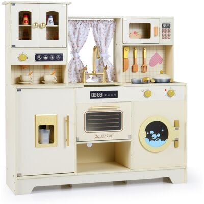 CostwayEnsemble de Cuisine Jouet de Simulation avec Cuisinières Robinet Évier Machine à Café Distributeur de Glace Micro-ondes pour 3 Ans+ Beige - Publicité CostwayEnsemble de Cuisine Jouet de Simulation avec Cuisinières Robinet Évier Machine à Café Distributeur de Glace Micro-ondes pour 3 Ans+ Beige - Publicité