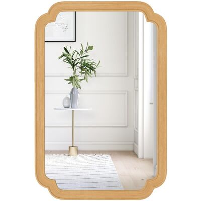 Costway90x60CM Miroir Mural à Arche aux Coins Arrondis Miroir Mural Décoratif Rectangulaire Style Ferme Suspension Verticale ou Horizontale Naturel - Publicité Costway90x60CM Miroir Mural à Arche aux Coins Arrondis Miroir Mural Décoratif Rectangulaire Style Ferme Suspension Verticale ou Horizontale Naturel - Publicité