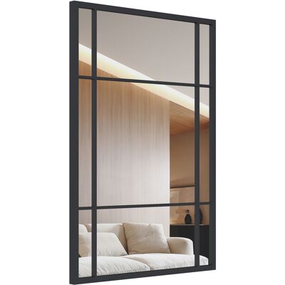 CostwayMiroir Mural 100 x 70 cm Miroir Suspendu avec Cadre en Métal Miroir Décoratif Rectangulaire Orientation Horizontale/Verticale Noir - Publicité CostwayMiroir Mural 100 x 70 cm Miroir Suspendu avec Cadre en Métal Miroir Décoratif Rectangulaire Orientation Horizontale/Verticale Noir - Publicité