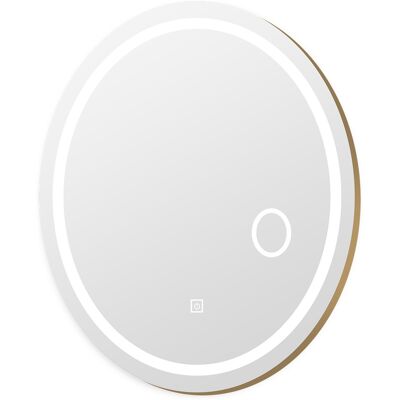 CostwayMiroir de Salle de Bain LED Ovale 60 x 50 cm Miroir Mural Ovale Rétroéclairé avec 3 Couleurs Cadre Métal et Verre Anti-Éclats Doré - Publicité CostwayMiroir de Salle de Bain LED Ovale 60 x 50 cm Miroir Mural Ovale Rétroéclairé avec 3 Couleurs Cadre Métal et Verre Anti-Éclats Doré - Publicité