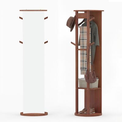 CostwayMiroir sur Pied Miroir avec Porte-Manteau 3 en 1 Base Pivotante à 360° 2 Étagères 4 Crochets Naturel 44 x 44 x 168 cm - Publicité CostwayMiroir sur Pied Miroir avec Porte-Manteau 3 en 1 Base Pivotante à 360° 2 Étagères 4 Crochets Naturel 44 x 44 x 168 cm - Publicité