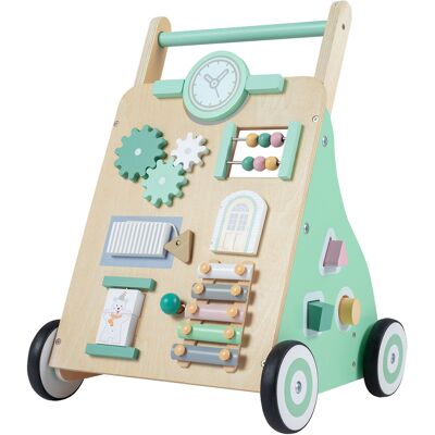 CostwayChariot de Marche Bebe en Bois 2 en 1 Trotteur et Centre d'Activités Montessori avec 9 Jeux d'Éveil Pousseur Marcheur pour 18+ Mois Vert - Publicité CostwayChariot de Marche Bebe en Bois 2 en 1 Trotteur et Centre d'Activités Montessori avec 9 Jeux d'Éveil Pousseur Marcheur pour 18+ Mois Vert - Publicité