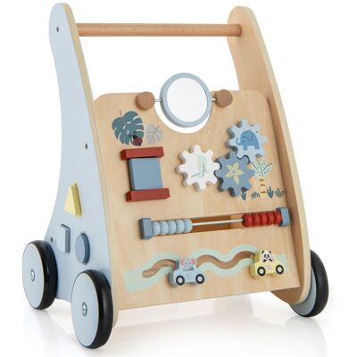 CostwayTrotteur en Bois Marcheur à Pousser et à Tirer avec Centre d'Apprentissage Multi-activités Trotteur pour Enfants Assis-debout avec Rangement - Publicité CostwayTrotteur en Bois Marcheur à Pousser et à Tirer avec Centre d'Apprentissage Multi-activités Trotteur pour Enfants Assis-debout avec Rangement - Publicité