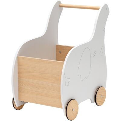 COSTWAY Chariot de courses en bois pour enfants 2-en-1 Jouet Blanc - Publicité COSTWAY Chariot de courses en bois pour enfants 2-en-1 Jouet Blanc - Publicité