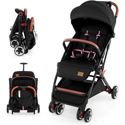 CostwayPoussette Bébé Pliable Poussette de Voyage Portable avec Canopée Rétractable Dossier&Repose-pieds Réglables Cadre Léger pour 6-36 Mois Noir - Publicité CostwayPoussette Bébé Pliable Poussette de Voyage Portable avec Canopée Rétractable Dossier&Repose-pieds Réglables Cadre Léger pour 6-36 Mois Noir - Publicité