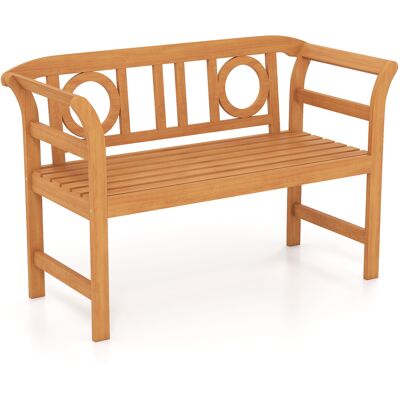 CostwayBanc d'Extérieur en Bois d'Acacia pour 2 Personnes avec Dossier et Accoudoirs Meuble de Jardin pour Pelouse Bord de Piscine Capacité 360KG - Publicité CostwayBanc d'Extérieur en Bois d'Acacia pour 2 Personnes avec Dossier et Accoudoirs Meuble de Jardin pour Pelouse Bord de Piscine Capacité 360KG - Publicité
