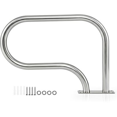 CostwayRampe Piscine en Acier Inoxydable Main Courante Piscine Charge 250 kg Accessoires Incluses Barre d'Appui de Sécurité 83 x 57 cm Argent - Publicité CostwayRampe Piscine en Acier Inoxydable Main Courante Piscine Charge 250 kg Accessoires Incluses Barre d'Appui de Sécurité 83 x 57 cm Argent - Publicité