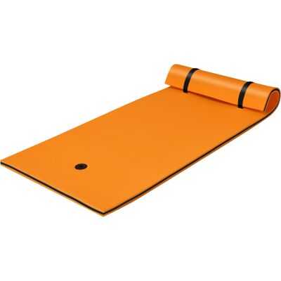 Costway Tapis Flottant Mousse XPE 220x90 - Orange - 100 kg - Pool float - Publicité Costway Tapis Flottant Mousse XPE 220x90 - Orange - 100 kg - Pool float - Publicité