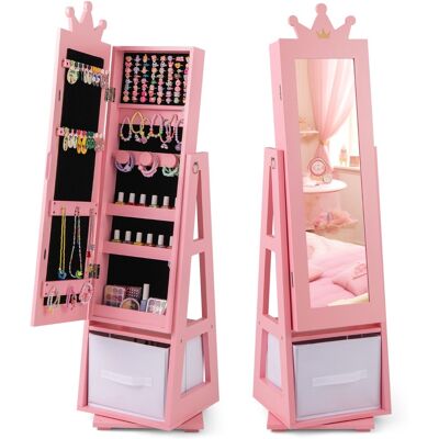 Costway - Kids Jewelry Armoire - Jewelry Cabinet - Publicité Costway - Kids Jewelry Armoire - Jewelry Cabinet - Publicité